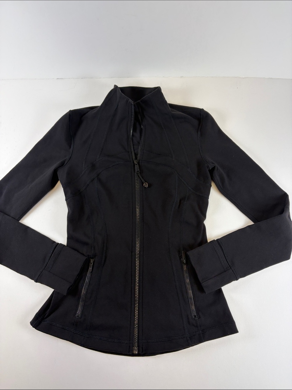 LULULEMON DEFINE JACKET BLACK FULL ZIP THUMBHOLE YOGA JACKET SIZE 4